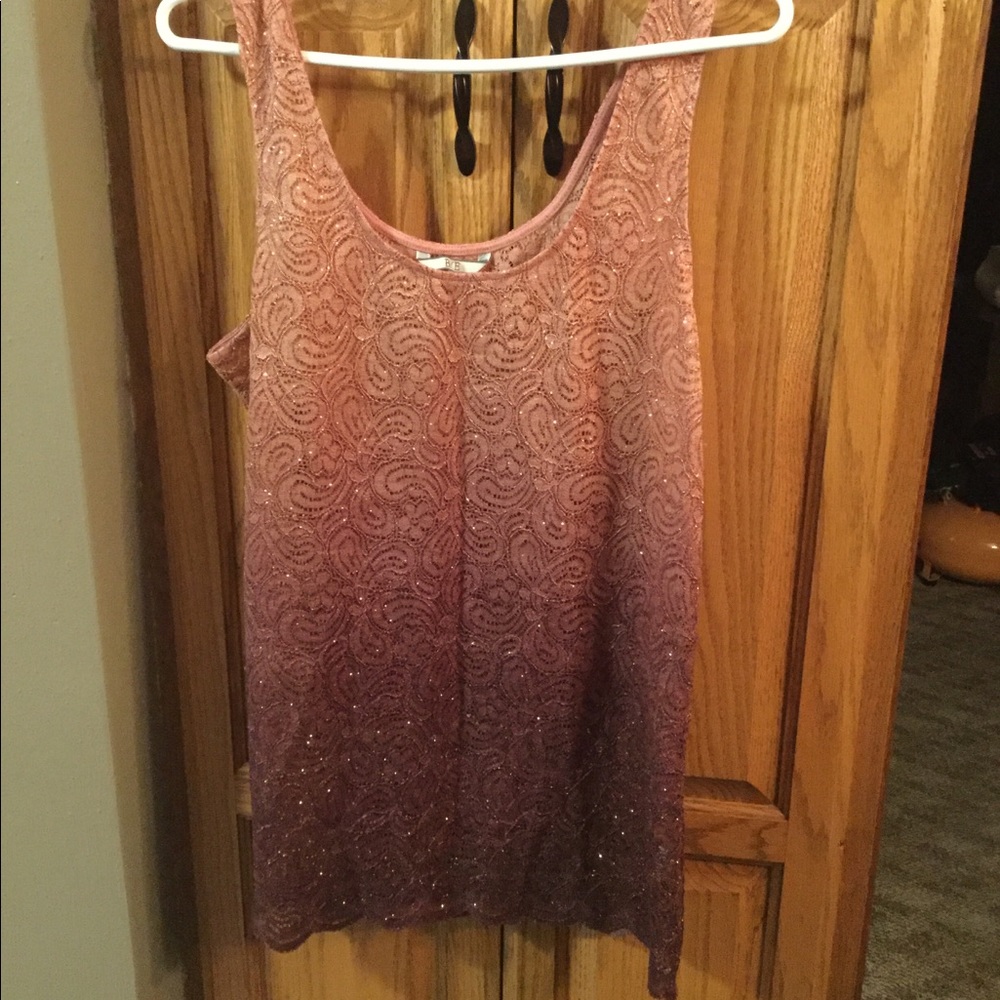 BKE sparkle tank Size XL OMBRÉ NWOT